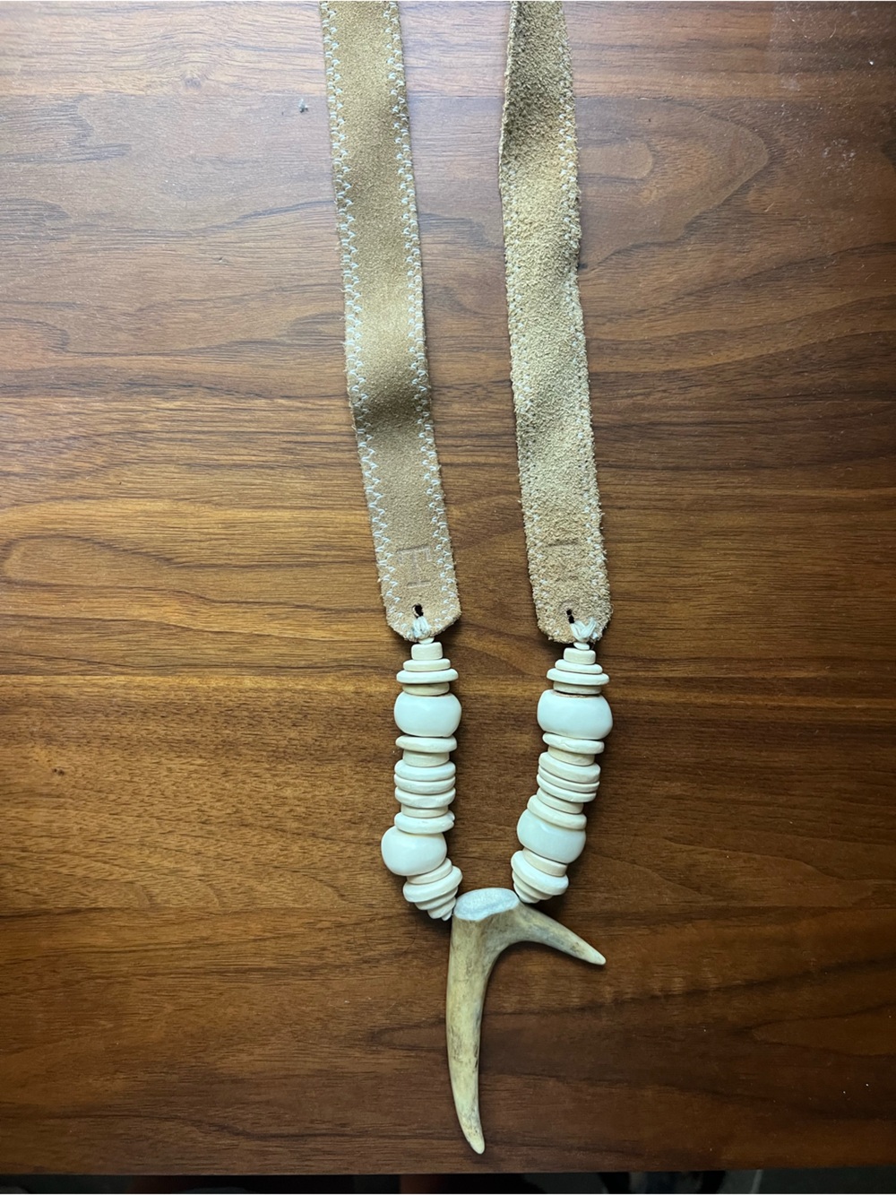 Twine and Twig Statement Necklace with Antler Pendant